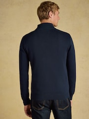 Joules Hillside Navy Knitted Cardigan - Image 2 of 7