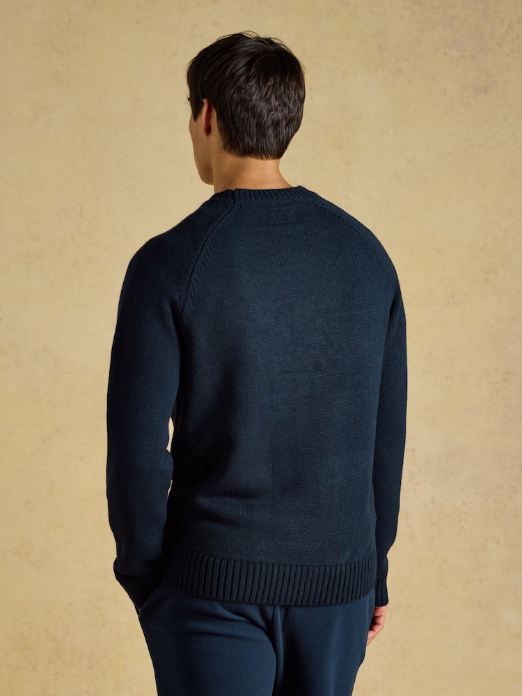 Granatowa ryba - Joules Intarsia Crew Neck Jumper - Obraz 2 z 7 Granatowa ryba - Joules Intarsia Crew Neck Jumper - Obraz 2 z 7