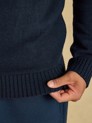 Granatowa ryba - Joules Intarsia Crew Neck Jumper - Obraz 5 z 7