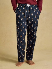 Joules Navy Relaxed Fit Pyjama Bottoms - Image 1 of 6