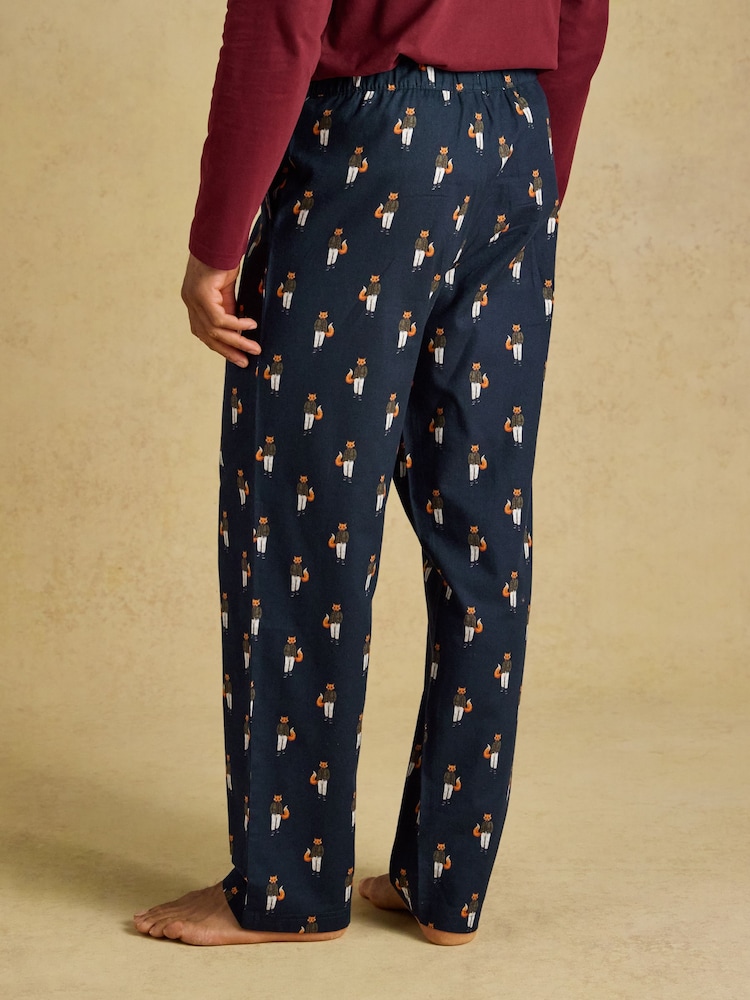 Joules Navy Relaxed Fit Pyjama Bottoms - Image 2 of 6