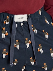 Joules Navy Relaxed Fit Pyjama Bottoms - Image 3 of 6