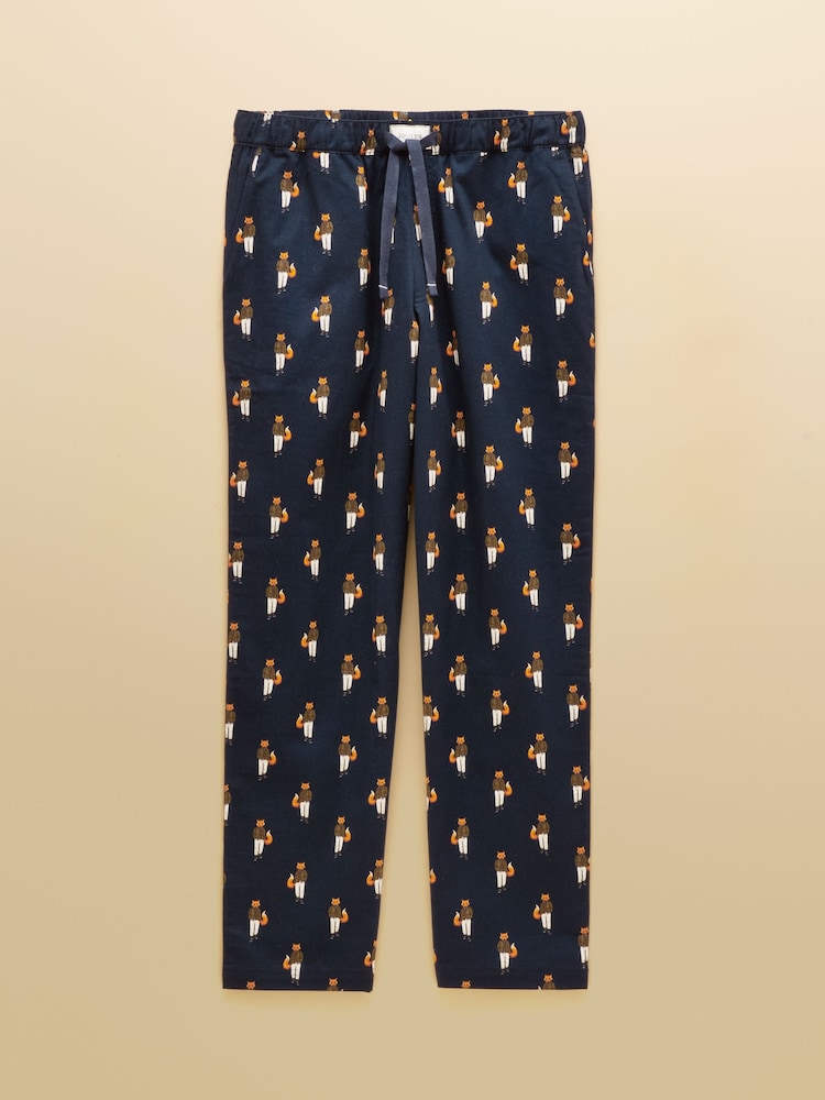Joules Navy Relaxed Fit Pyjama Bottoms - Image 6 of 6