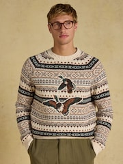 Fair Isle Ducks - Joules Intarsia Crew Neck Jumper - Obraz 1 z 7