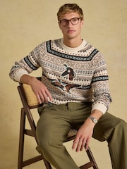Fair Isle Ducks - Joules Intarsia Crew Neck Jumper - Obraz 3 z 7