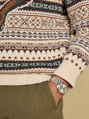 Fair Isle Ducks - Joules Intarsia Crew Neck Jumper - Obraz 4 z 7