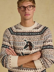 Fair Isle Ducks - Joules Intarsia Crew Neck Jumper - Obraz 5 z 7