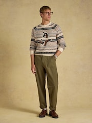 Fair Isle Ducks - Joules Intarsia Crew Neck Jumper - Obraz 6 z 7