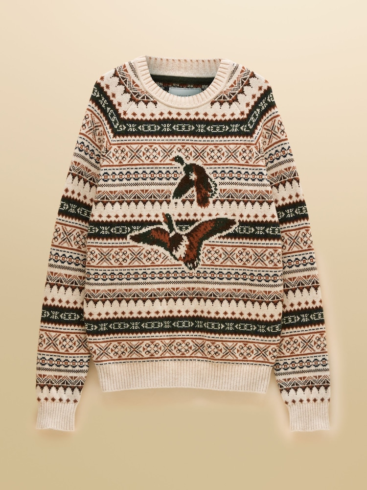 Fair Isle Ducks - Joules Intarsia Crew Neck Jumper - Obraz 7 z 7 Fair Isle Ducks - Joules Intarsia Crew Neck Jumper - Obraz 7 z 7