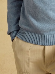 Joules Intarsia Crew Neck Blue Dog Jumper - Image 5 of 7