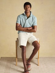 Joules Woody Blue/Grey Cotton Pique Polo Shirt - Image 3 of 9