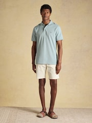 Joules Woody Blue/Grey Cotton Pique Polo Shirt - Image 5 of 9