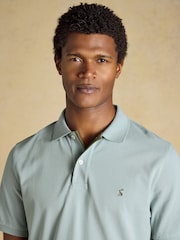 Joules Woody Blue/Grey Cotton Pique Polo Shirt - Image 6 of 9