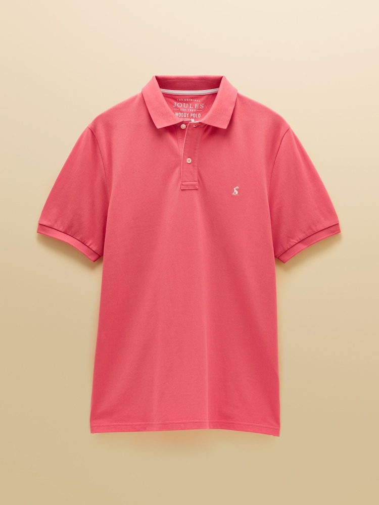 Joules Woody Pink Cotton Pique Polo Shirt - Image 7 of 7 Joules Woody Pink Cotton Pique Polo Shirt - Image 7 of 7