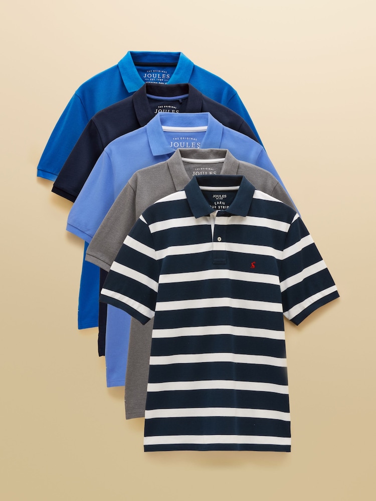 Joules Woody Bright Blue Cotton Pique Polo Shirt - Image 9 of 9 Joules Woody Bright Blue Cotton Pique Polo Shirt - Image 9 of 9