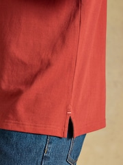 Joules Woody Burnt Orange Cotton Pique Polo Shirt - Image 8 of 9