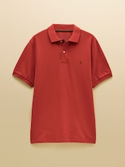 Joules Woody Burnt Orange Cotton Pique Polo Shirt - Image 9 of 9