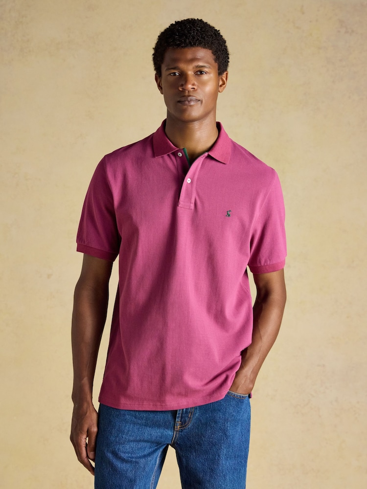 Joules Woody Berry Red Cotton Pique Polo Shirt - Image 1 of 9 Joules Woody Berry Red Cotton Pique Polo Shirt - Image 1 of 9