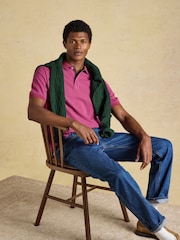 Joules Woody Berry Red Cotton Pique Polo Shirt - Image 3 of 9