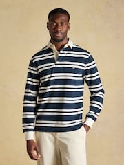 Joules Rugby Club Navy/White Long Sleeve Stripe Shirt - Image 1 of 9