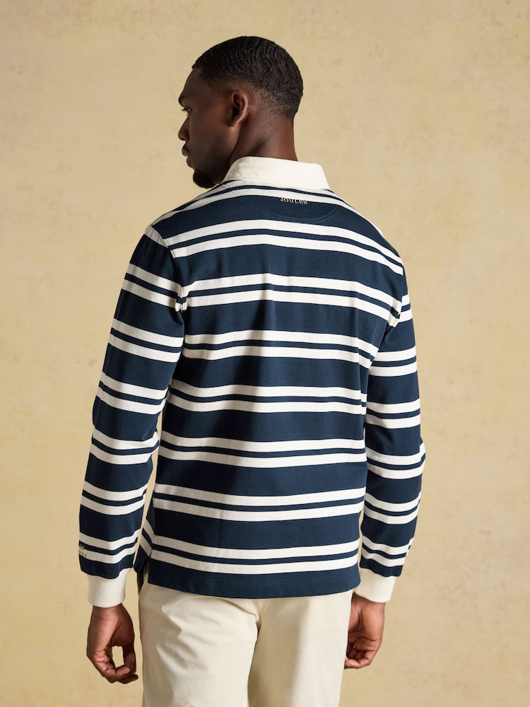 Joules Rugby Club Navy/White Long Sleeve Stripe Shirt - Image 2 of 9