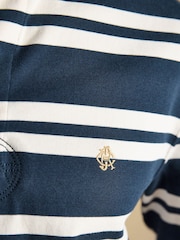 Joules Rugby Club Navy/White Long Sleeve Stripe Shirt - Image 6 of 9