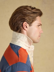 Joules Rugby Club Blue/Orange Long Sleeve Striped Rugby Shirt - Image 6 of 8