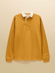 Joules Yellow Rugby Club Long Sleeve Plain Shirt - Image 9 of 9