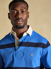 Joules Rugby Club Blue/Navy Long Sleeve Stripe Shirt - Image 4 of 8