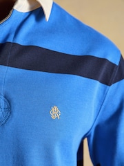 Joules Rugby Club Blue/Navy Long Sleeve Stripe Shirt - Image 6 of 8