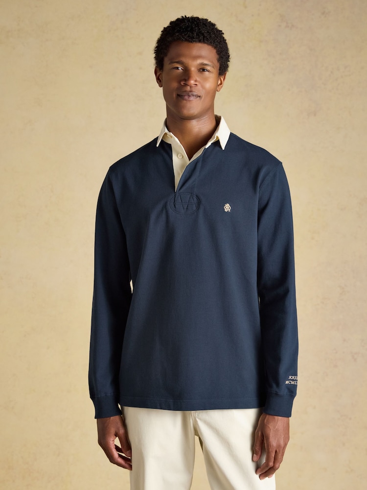 Joules Navy Rugby Club Long Sleeve Plain Shirt - Image 1 of 9