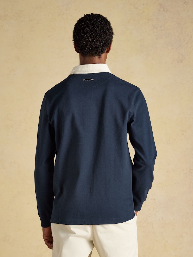 Joules Navy Rugby Club Long Sleeve Plain Shirt - Image 2 of 9