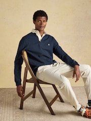 Joules Navy Rugby Club Long Sleeve Plain Shirt - Image 3 of 9