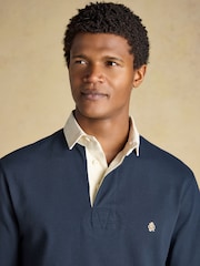 Joules Navy Rugby Club Long Sleeve Plain Shirt - Image 4 of 9
