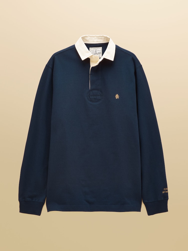 Joules Navy Rugby Club Long Sleeve Plain Shirt - Image 9 of 9