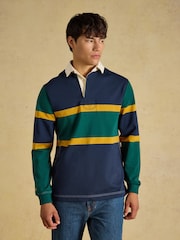 Joules Green/Navy Embellished Rugby Shirt - Image 1 of 9