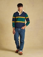 Joules Green/Navy Embellished Rugby Shirt - Image 5 of 9