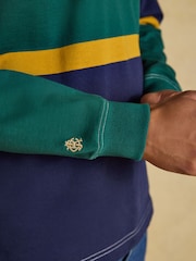 Joules Green/Navy Embellished Rugby Shirt - Image 6 of 9