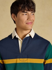 Joules Green/Navy Embellished Rugby Shirt - Image 7 of 9