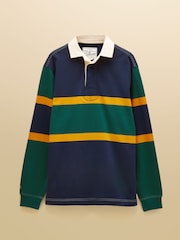 Joules Green/Navy Embellished Rugby Shirt - Image 9 of 9