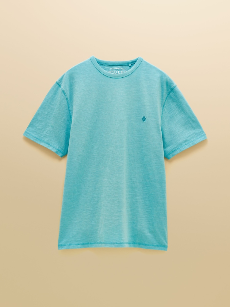 Joules Rugby Club Blue Classic Fit Garment Dyed Cotton T-Shirt - Image 5 of 5 Joules Rugby Club Blue Classic Fit Garment Dyed Cotton T-Shirt - Image 5 of 5