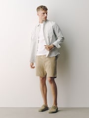 Ink Blue/Stone/White Straight Fit Stretch Chino Shorts 3 Pack - Image 2 of 15