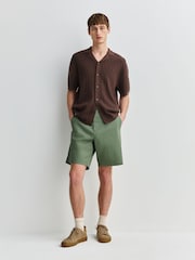 灰綠色 - 寬鬆版 - 車線卡其褲 - 圖片 6/10