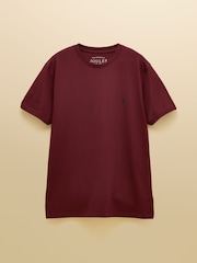 Joules Navy/Port/Green Classic Fit Cotton T-Shirt 3 Pack - Image 4 of 8