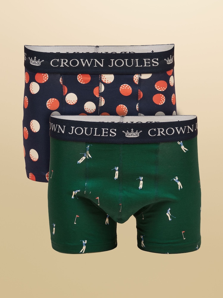 Լավագույնը՝ Par Green/Navy-ի կողմից - Joules բամբակյա ջերսի բոքսերներ 2 հավաքածու - Պատկեր 1 5-ից