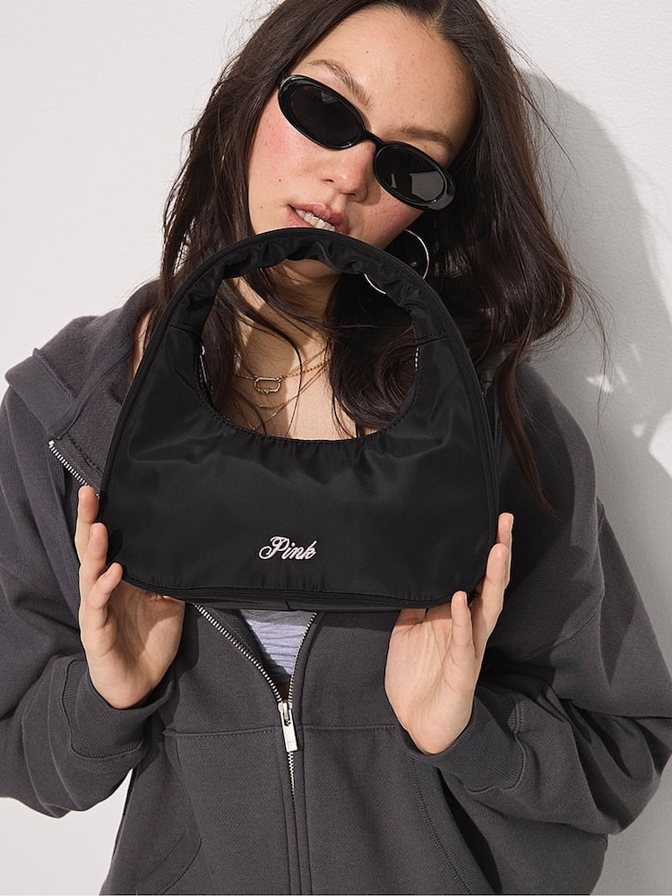 Victoria's Secret Pink Black Mini Top Handle Bag - Image 1 of 4
