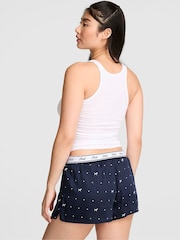 Victoria's Secret PINK Dusty Iris Blue Dog Print Pyjama Short Bottoms - Image 2 of 2