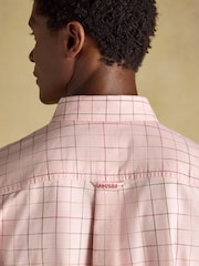 Joules Pink Checked Classic Fit Cotton Oxford Shirt - Image 6 of 9