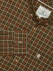 Joules Green Checked Classic Fit Cotton Oxford Shirt - Image 2 of 10
