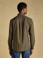 Joules Green Checked Classic Fit Cotton Oxford Shirt - Image 3 of 10